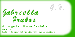 gabriella hrubos business card